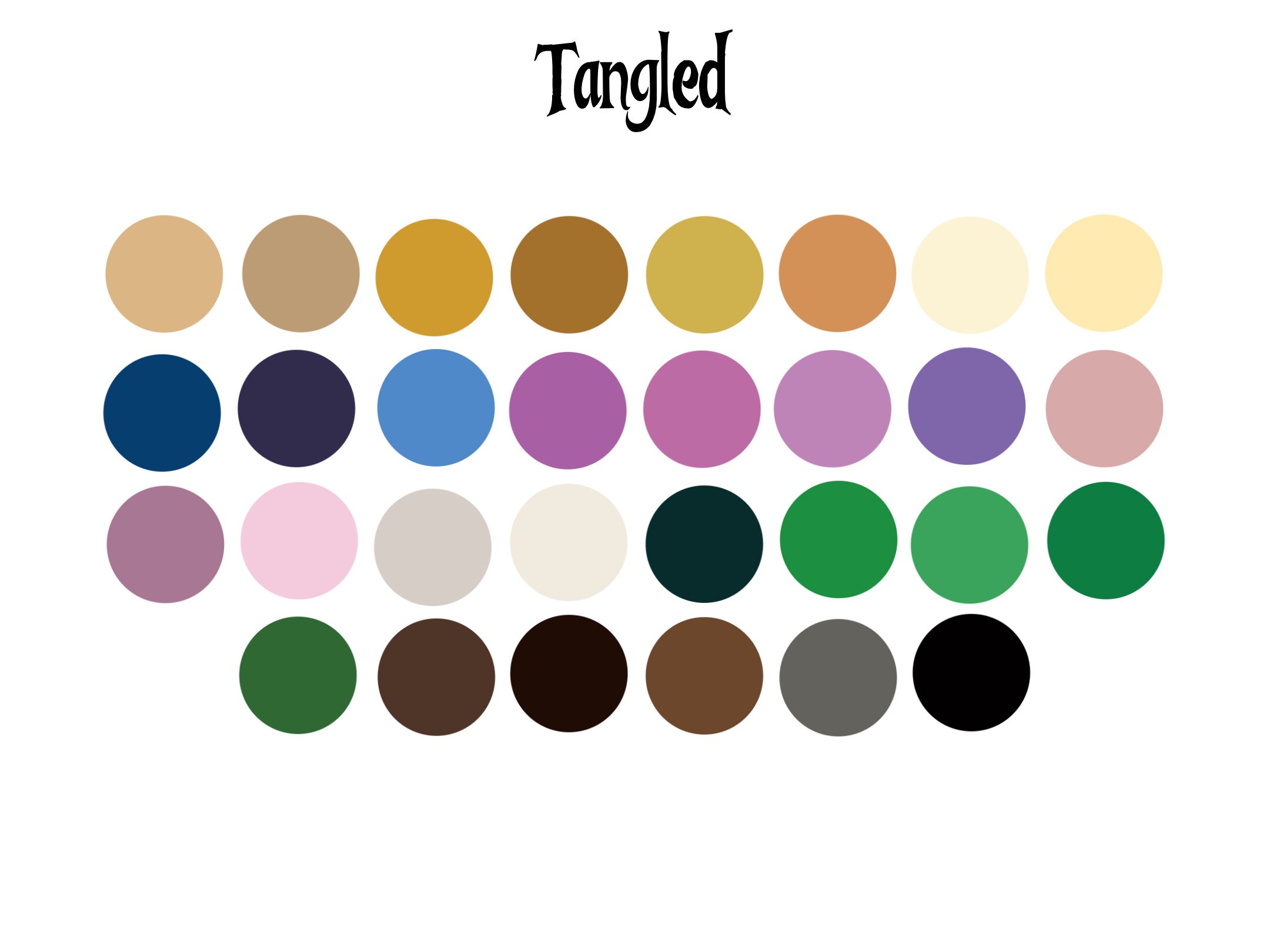 Tangled Procreate Palette Etsy