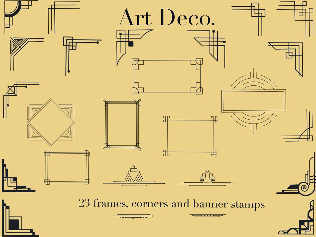 Art Deco Stamps Etsy