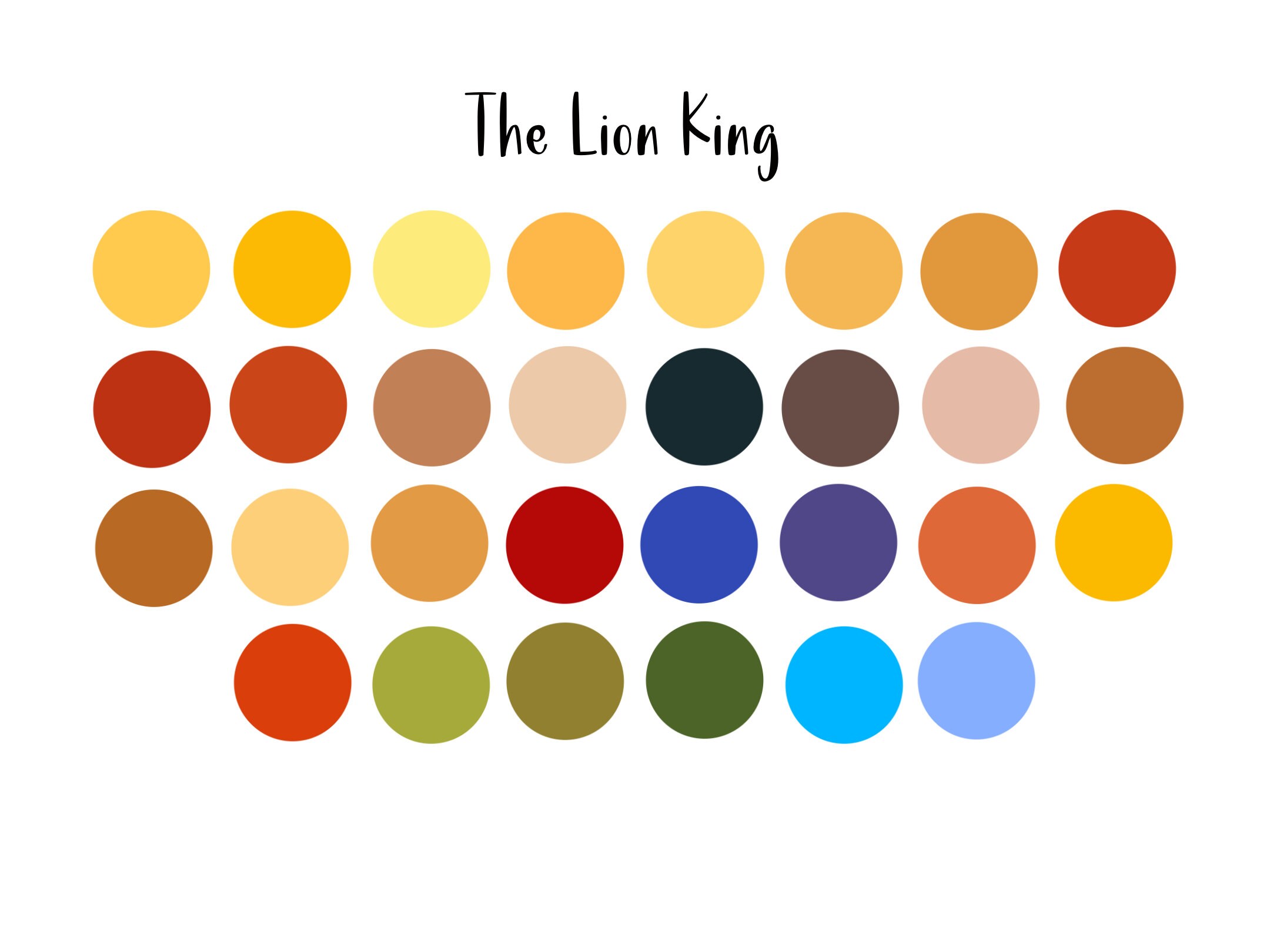 The Lion King Procreate Palette Etsy