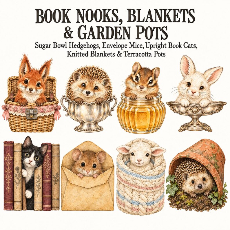 Whimsical Peeking Storybook Animals — listing image 5 of 10