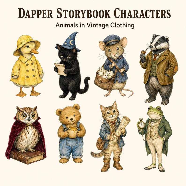 Vintage Storybook Animals — listing image 3 of 10