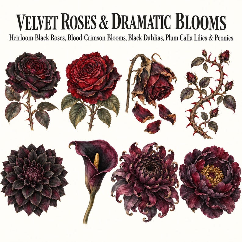 Gothic Victorian Florals — listing image 3 of 10