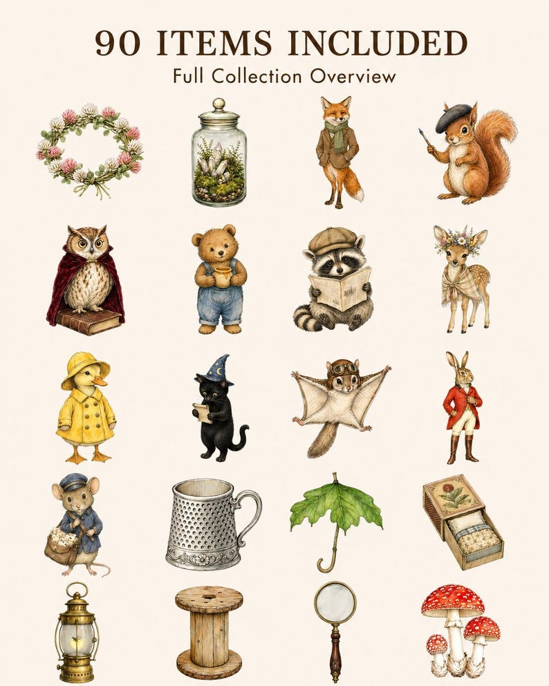 Vintage Storybook Animals — listing image 2 of 10