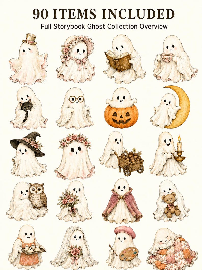 Vintage Storybook Ghosts — listing image 2 of 9