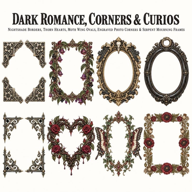 Dark Gothic Frames & Borders — listing image 5 of 10