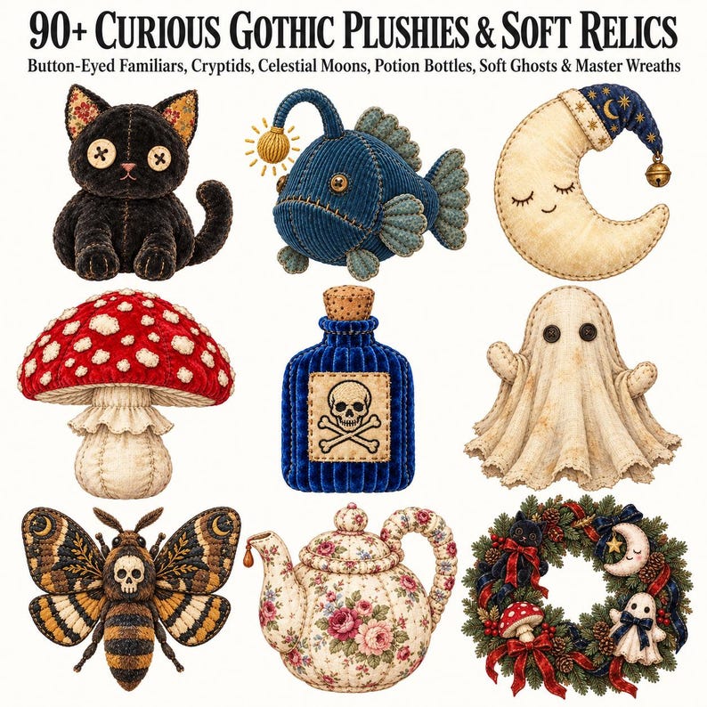 Victorian Gothic Plushies — listing image 2 of 10