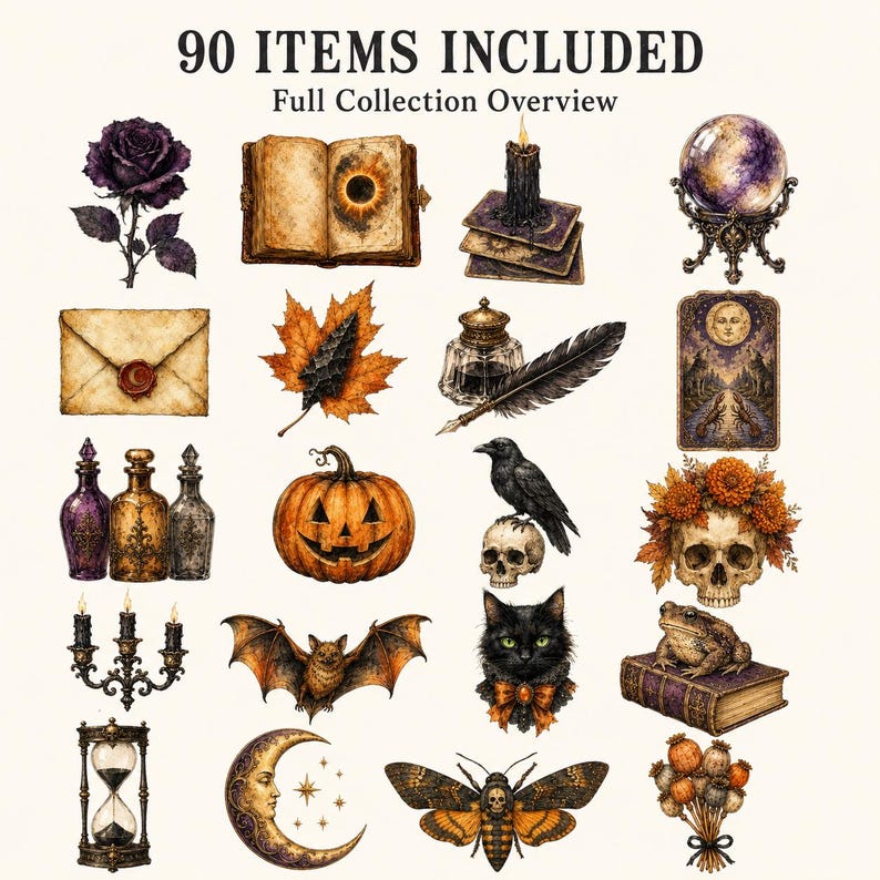 Vintage Mystical Halloween Ephemera — listing image 2 of 9