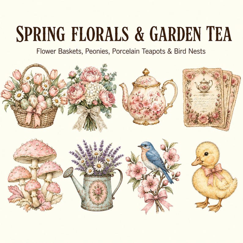 Coquette Spring Bunnies & Florals — listing image 5 of 9