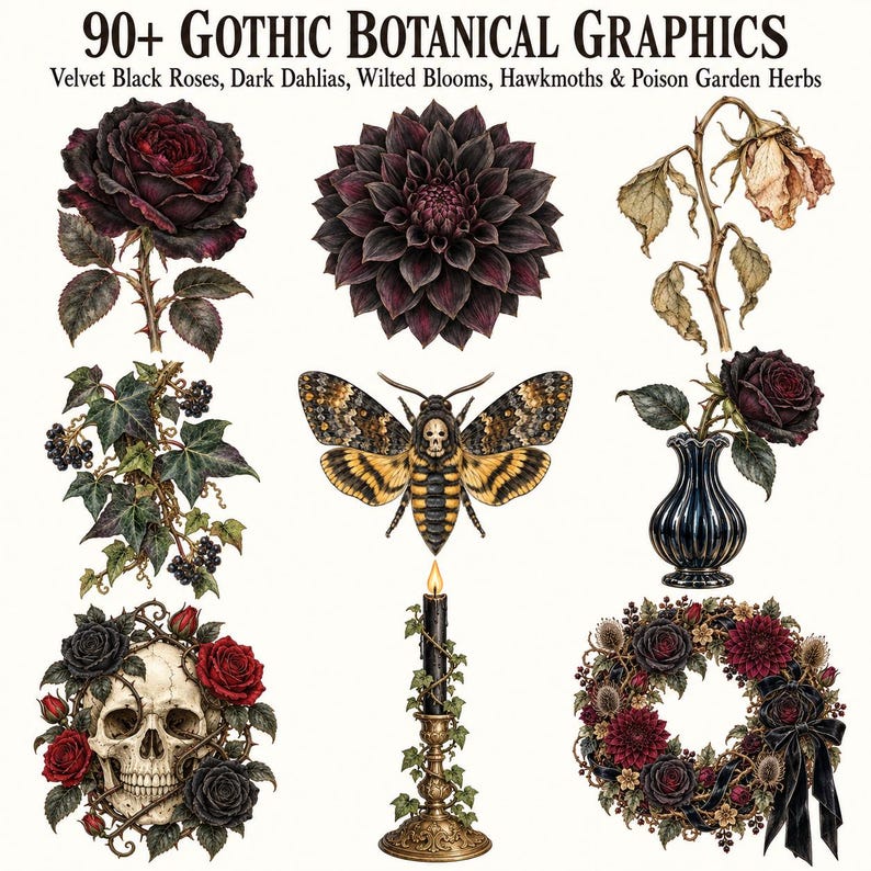 Gothic Victorian Florals — listing image 2 of 10
