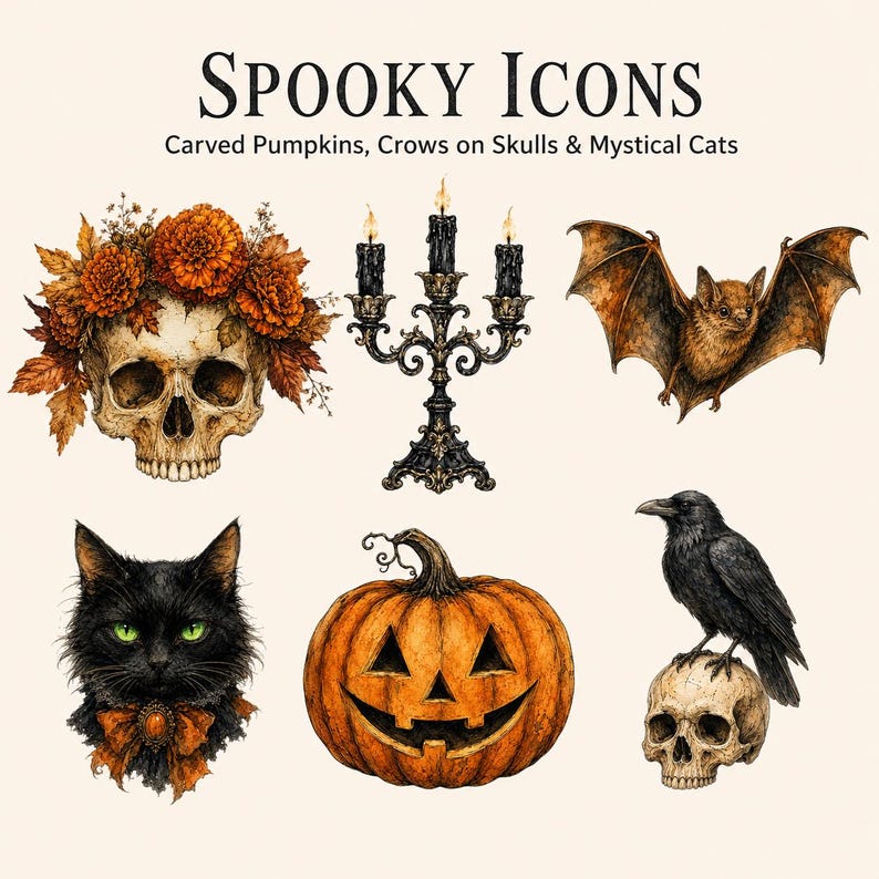 Vintage Mystical Halloween Ephemera — listing image 4 of 9
