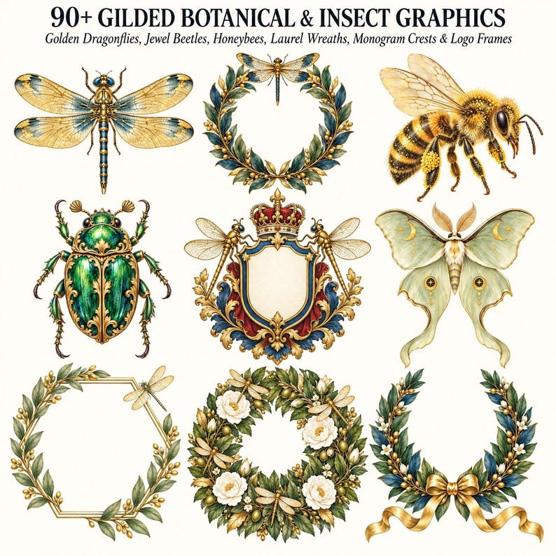 Victorian Golden Dragonflies — listing image 2 of 10