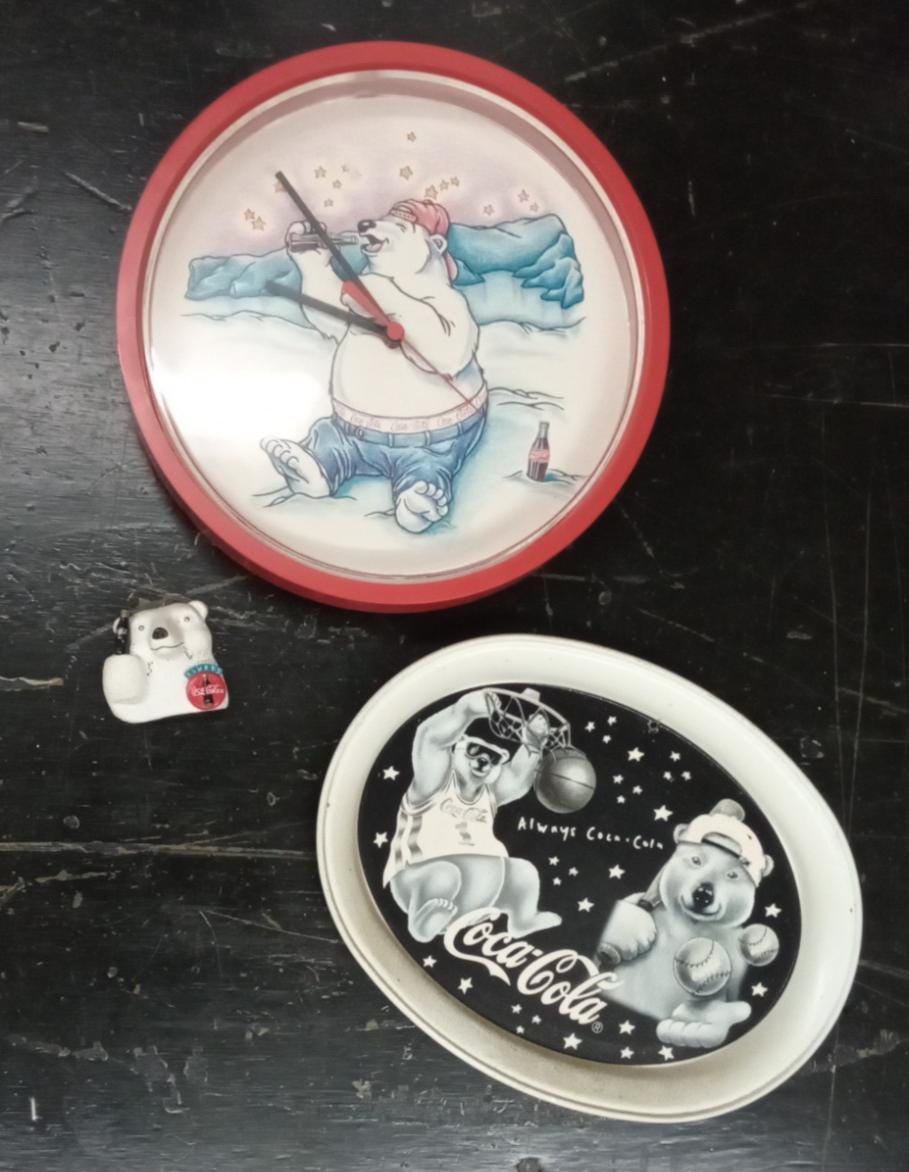 Coca Cola Polar Bear Clock - Etsy