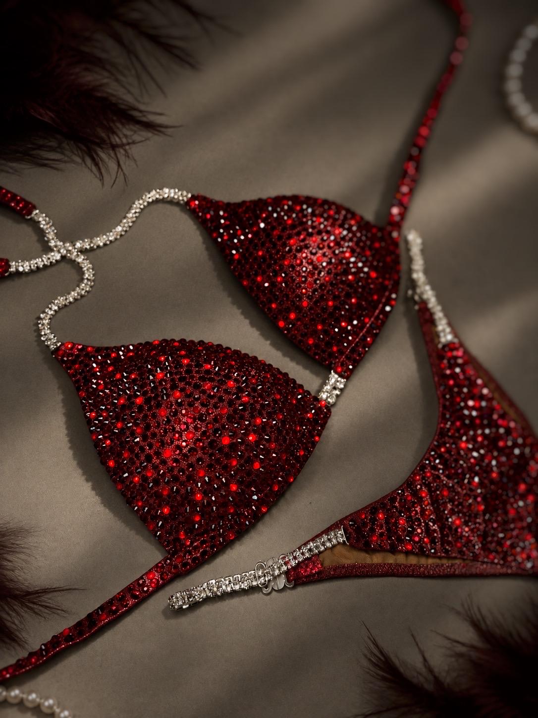 Red Crystal Bikini - Etsy