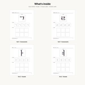 Buku Latihan Alfabet Korea | Hangul Konsonan dan Vokal | PDF Dapat Dicetak untuk Pemula | Belajar Membaca Hangul | K-Pop K-Drama image 2