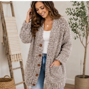 Everyday Rag Cardigan Crochet Pattern PDF | Cozy Crochet Sweater | Instant Download