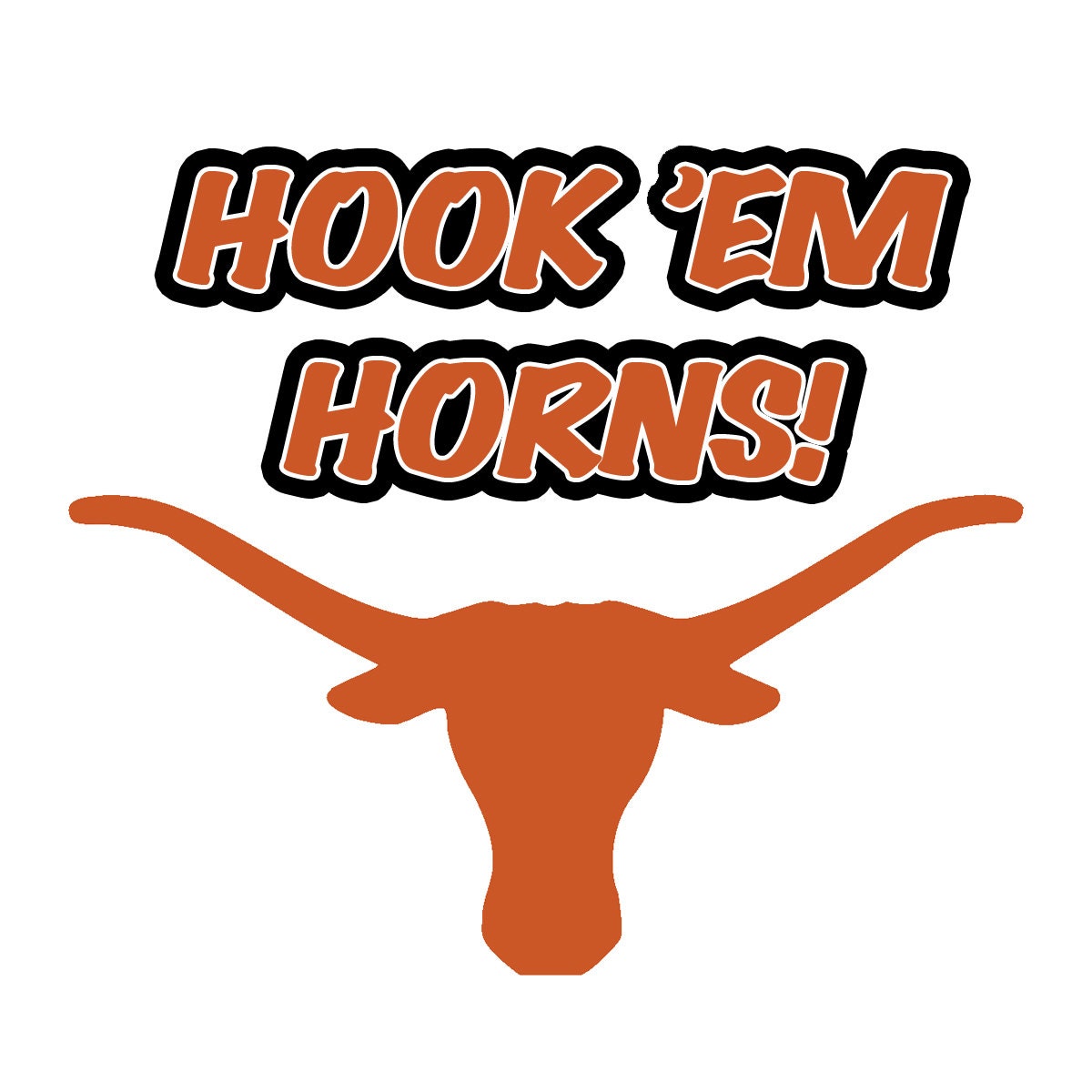 Sports Hook Em Horns Custom Made Ceramic Tile Coasters Set of 4 or More