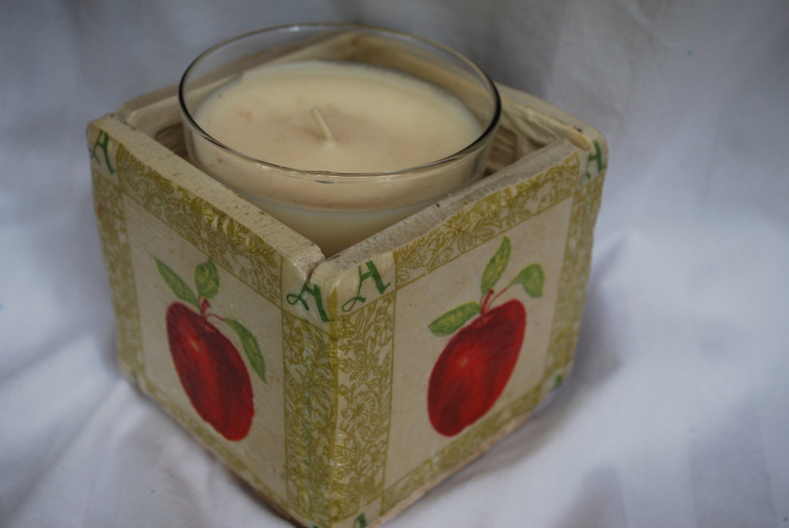 Candle Holder Red Apple Ceramic Tile Candle Holder Etsy
