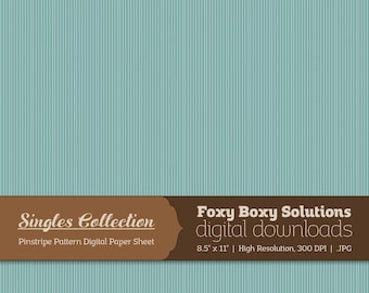 Instant Download Blue Pinstripe Printable Digital Paper for Scrapbooking - Digital Download Supply - Rustic Shabby Chic Digital Background