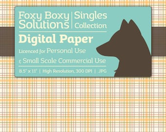 Pled cyfrowy papier-pojedynczy arkusz w żółtym druku papieru do scrapbookingu