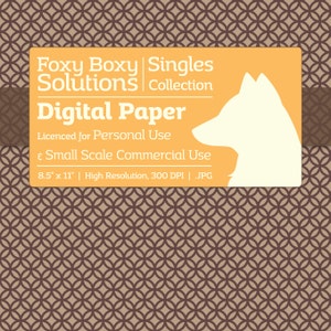 Kreis-Muster auf digitalem Papier - Einzelblatt in braun - druckbare Scrapbooking Kraftpapier