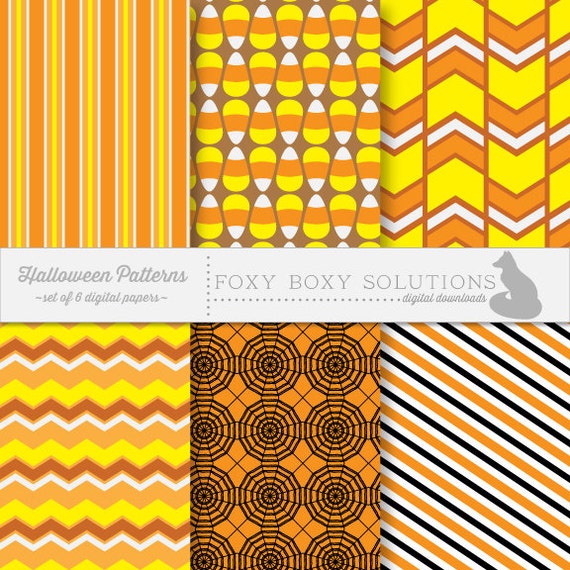 Instant Download Halloween Printable Digital Paper for Scrapbooking - Trick or Treat Crafting Supply - Printables - Digital Download