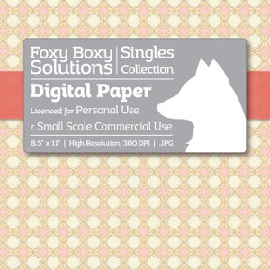 Carta Scrapbooking stampabile di Pattern marocchino carta digitale - singolo foglio in pesco-