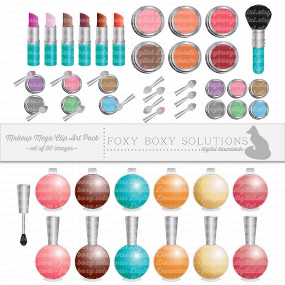 Makeup Mega Pack: Clip Art, set of 60 images