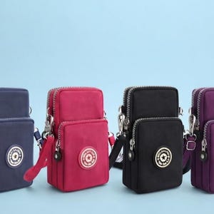 Women Crossbody Phone Bag Small Canvas Purse with Adjustable Strap Wristlet Wallet Multi Pocket Travel Shoulder Bag Gift for Her