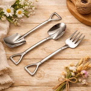 Ensemble de fourchettes et cuillères, couverts fantaisie en acier inoxydable, cuillères à dessert créatives, ustensiles pour café crème glacée, décoration de cuisine unique