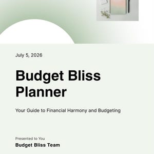 Budget Planner Printable | Monthly Finance Tracker PDF | Budget Bliss Digital Download | Income Expense Debt Savings Tracker