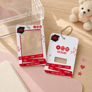 B.T.S A.R.I.R.A.N.G Photocard Holder Keychain, Insert Card Frame Charm, Kpop Bag Accessory, A.R.M.Y Gift