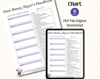 Daily Home Maintenance, Chore Chart, Printable Organizer (PDF Digital Download), RPG, Gamer Print