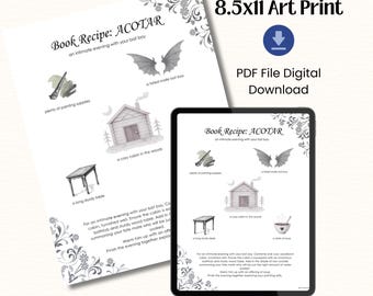 Digital Art Print ACOTAR Bat Boy, Romantasy, Bookish (PDF Digital Download)