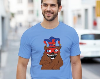 XRP T-Shirt - Bearable Guy Jester Bear | Adult Unisex Crewneck | Crypto Riddle Ripple 589 BG123 Riddler Rippler Meme Premium Tee