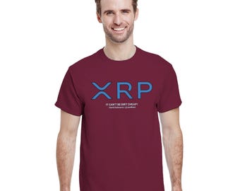 XRP T-Shirt - David Schwartz Dirt Cheap Quote | Adult Unisex Crewneck | Crypto Ripple Swell CTO JoelKatz Slogan Premium Tee