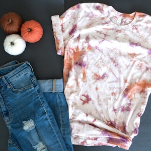 Halloween tie dye shirt, purple and orange tie dye, Purple Shirt, Purple tie dye, Orange and Purple Tie Dye Shirt, Orange and Purple Shirt