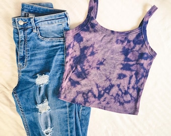Tie Dye Crop Tank, Tie Dye Tank Top, Soft Shirts for Women, Gift for Her, Tie Dye Top, Bella Canvas, Soft Tank Top, Summer Tank