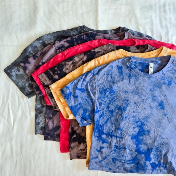 Cropped Tie Dye Shirt, Tie Dye Crop Top, Soft Shirts for Women, Crop Tee, TieDye TShirt, Unique Tie Dye, Crop Top, Cropped Tshirt