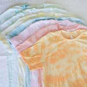 Bright Tie Dye Shirt, Pastel Tie Dye Shirt, Subtle Tie Dye, Random Tee Shirt, Custom Tshirt, Custom Tie Dye Shirt, Pale Pink, Gift for Women