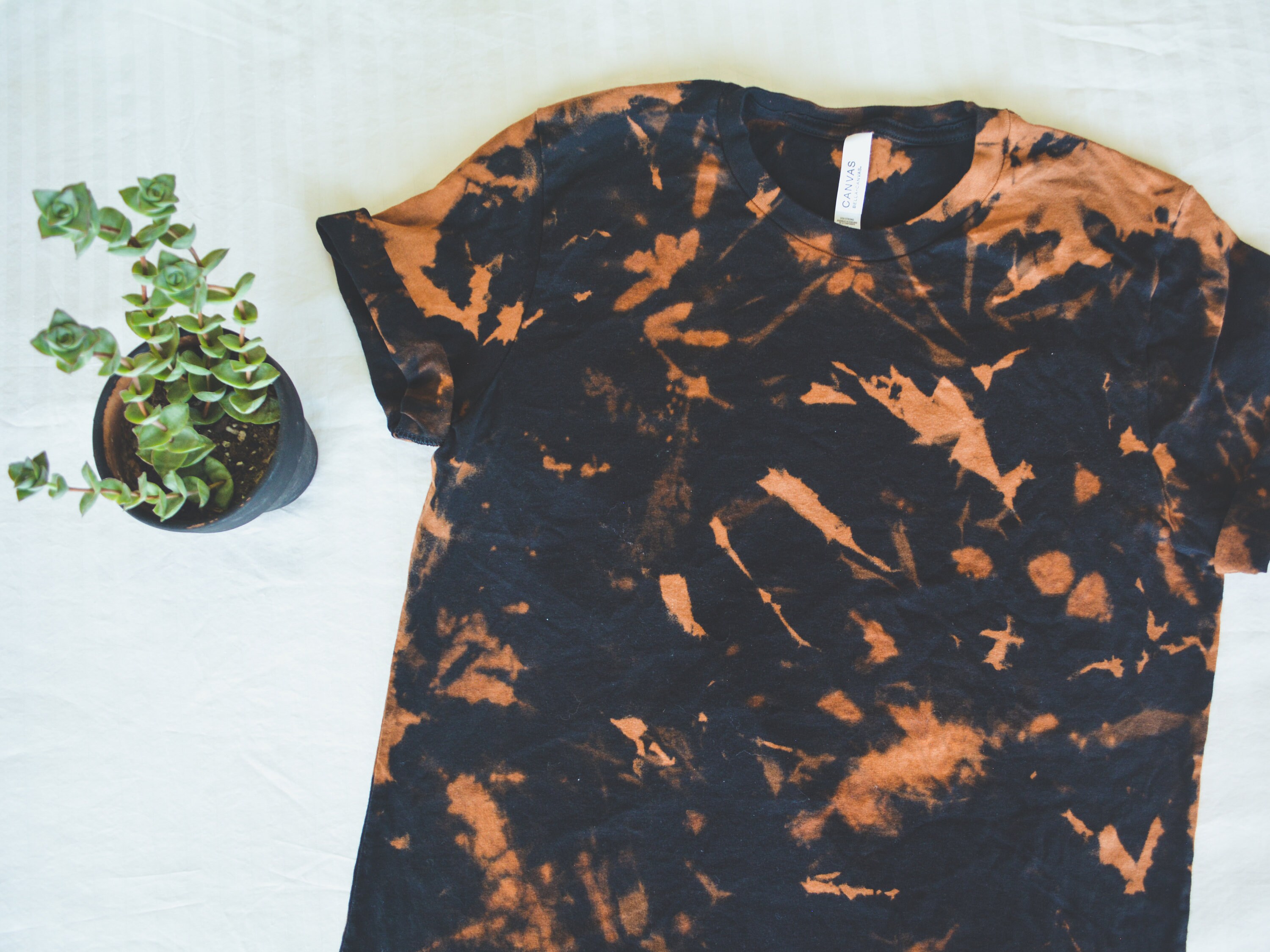 fix black shirt bleach stain