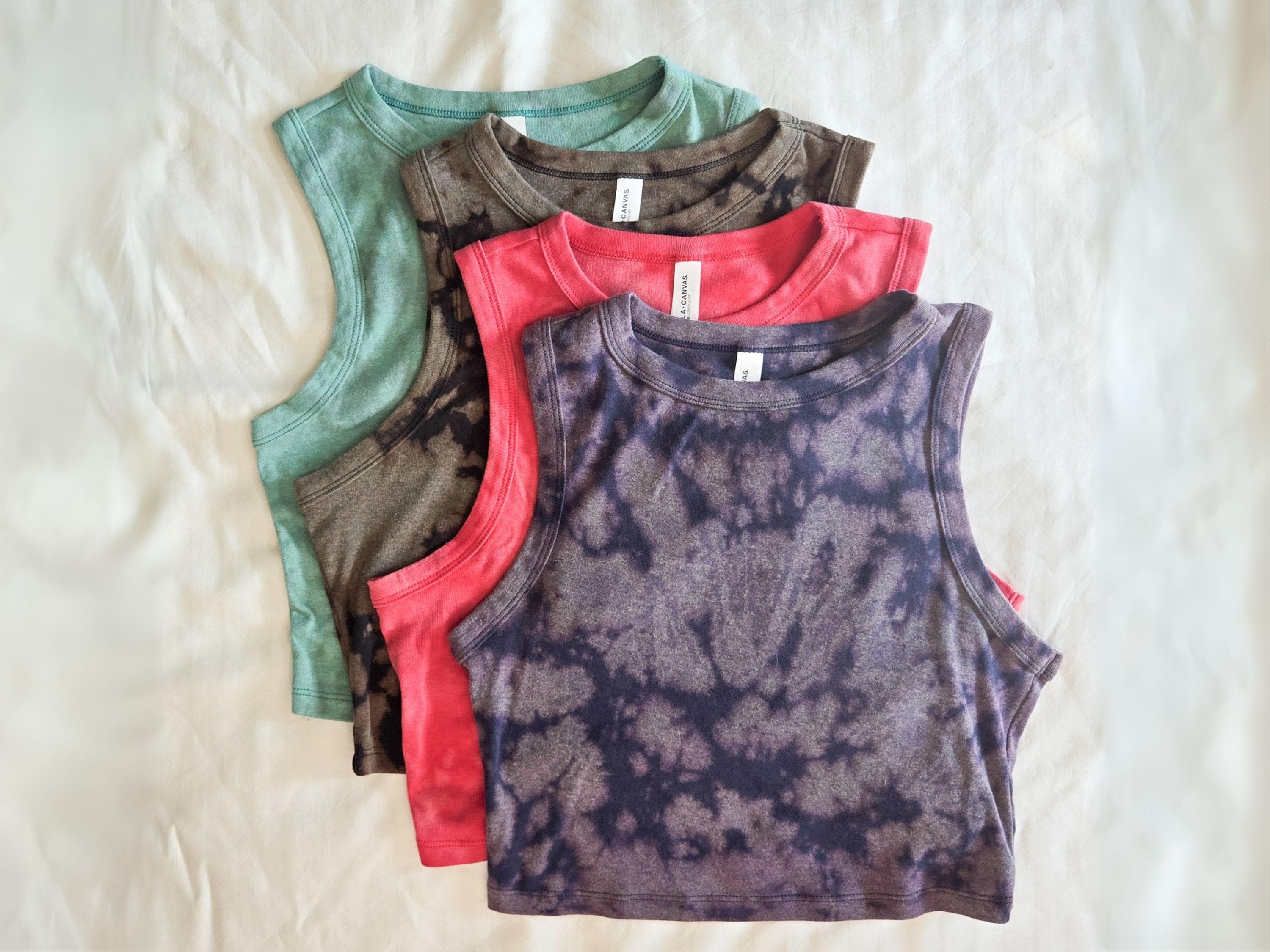 Tie Dye Crop Tank, Tie Dye Tank Top, Soft Shirts for Women, Gift