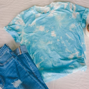 Blue Tie Dye Shirt, TShirt Design, Sky Blue T Shirt, Gift for Women, Gift for Men, Unisex shirt, Pastel Tie Dye, Baby Blue Shirt, Mens Shirt