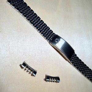 19mm Omega Seamaster Rice Bead Wrist Watch Strap Bracelet Stainless Steel
