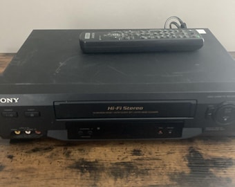 Sony SLV-N51 19 Micron Flash Rewind Auto Head Cleaner VCR w/Remote Tested