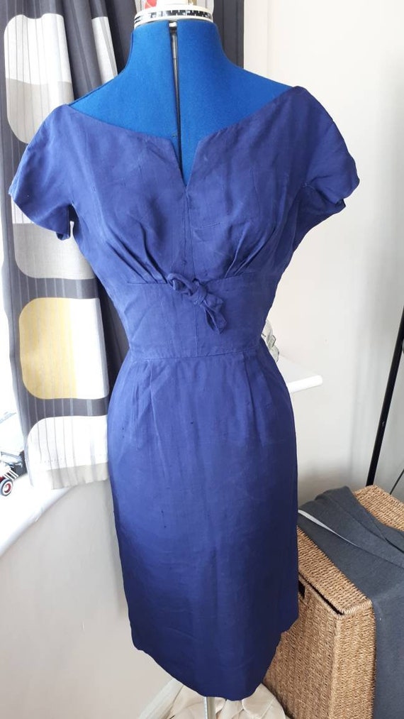 midnight blue semi formal dress