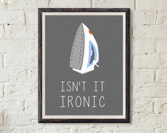 Isn't It Ironic - Laundry Room Digital Print (5x7, 8x10, 11x14 and 16x20)