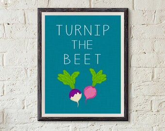 Turnip the Beet Digital Art Print in sizes 5x7, 8x10, 11x14, 16x20 and custom sizes