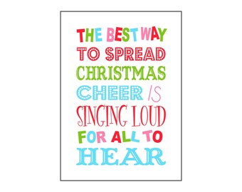 Buddy the Elf Christmas Cheer Quote Digital Download - 5x7, 8x10, 11x14, 16x20
