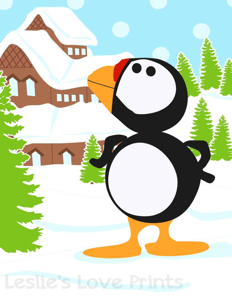 Elf North Pole Friends Instant Digital Prints Set of Five in Etsy