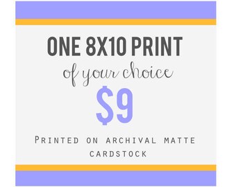 8x10 Kitchen Art Print, Nursery & Playroom Decor, Pick Your Design